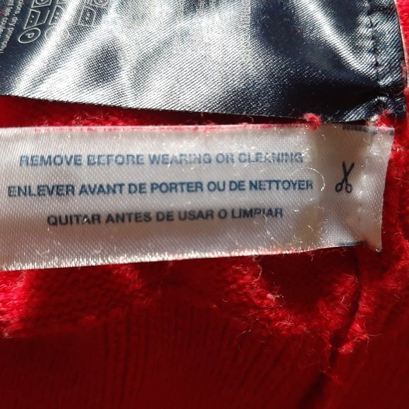 Tommy Hilfiger Red Sweater Small Men's Crewneck - Picture 6 of 7